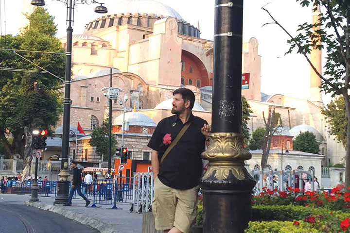 Stiking a Pose infront of Hagia Sophia